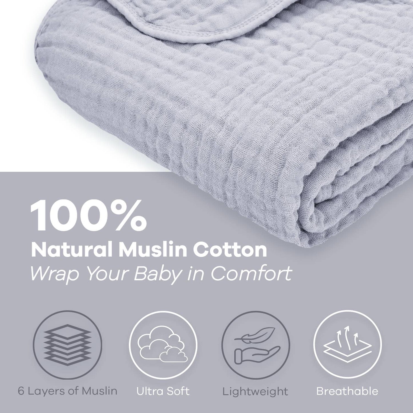 Comfy Cubs - Baby Muslin Cotton Blankets by Comfy Cubs