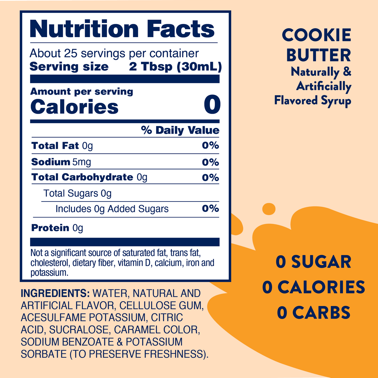 Jordan's Skinny Mixes - Sugar Free Cookie Butter Syrup