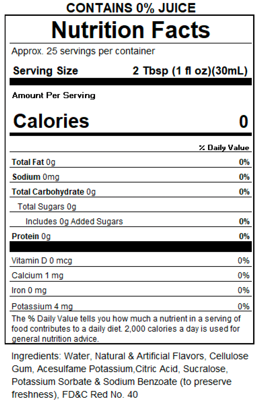 Jordan's Skinny Mixes - Sugar Free Strawberry Syrup
