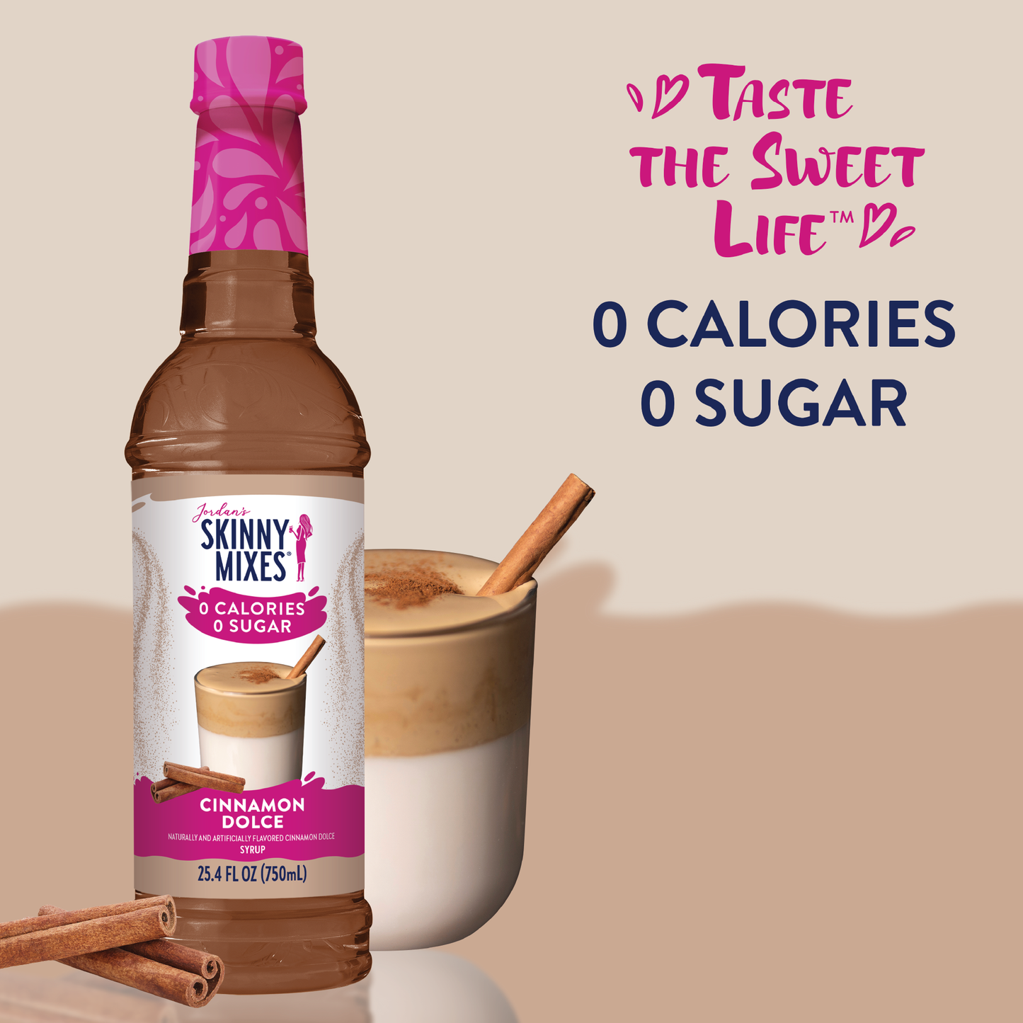 Jordan's Skinny Mixes - Sugar Free Cinnamon Dolce Syrup