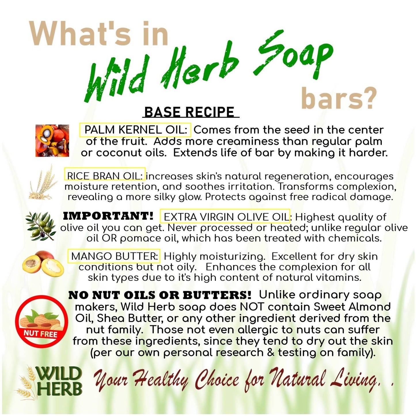 Wild Herb Soap Co - Mojito Scent Natural Soap Bar Fun Popular Enticing Blend