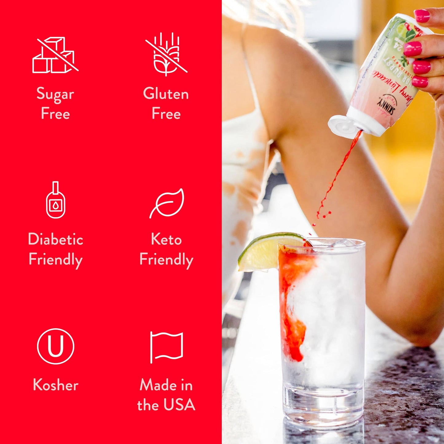 Jordan's Skinny Mixes - Flavor Burst - Sugar Free Cherry + Antioxidant