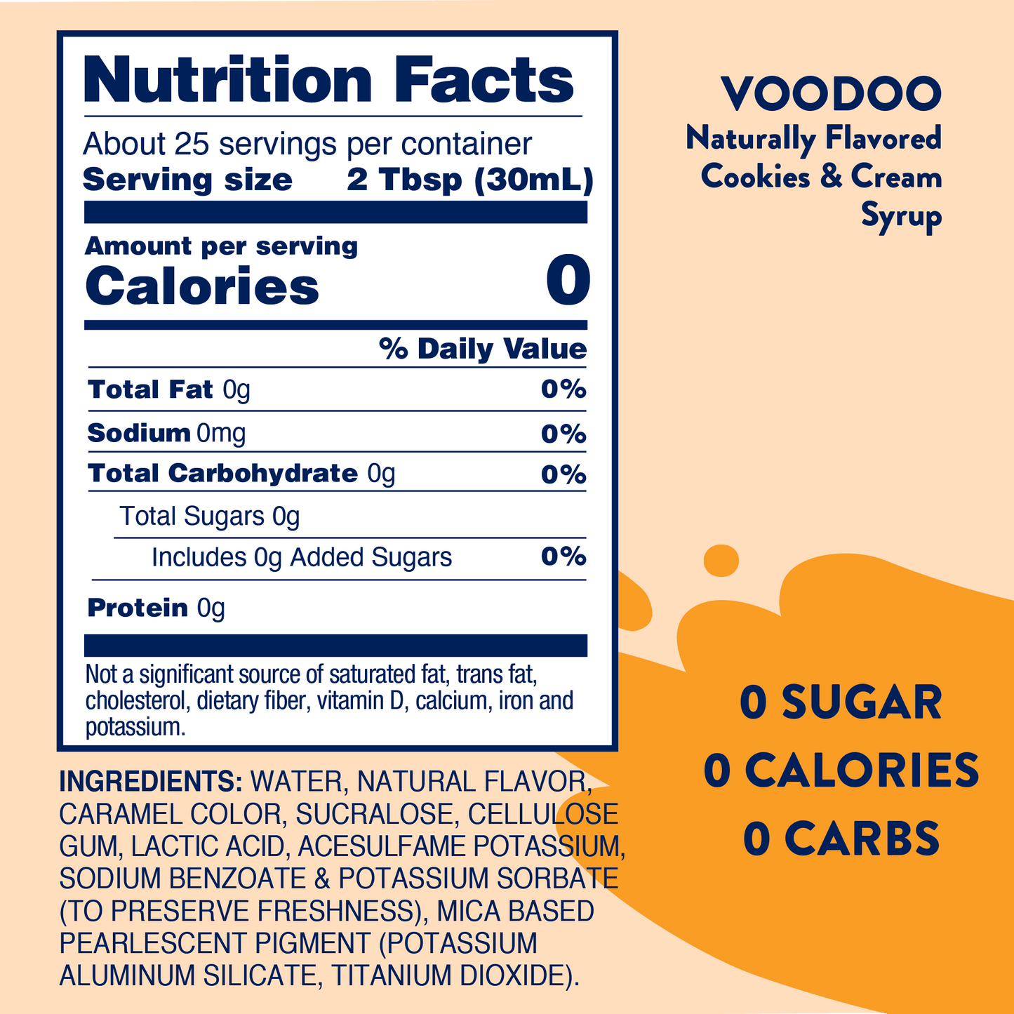 Jordan's Skinny Mixes - Sugar Free Voodoo Syrup