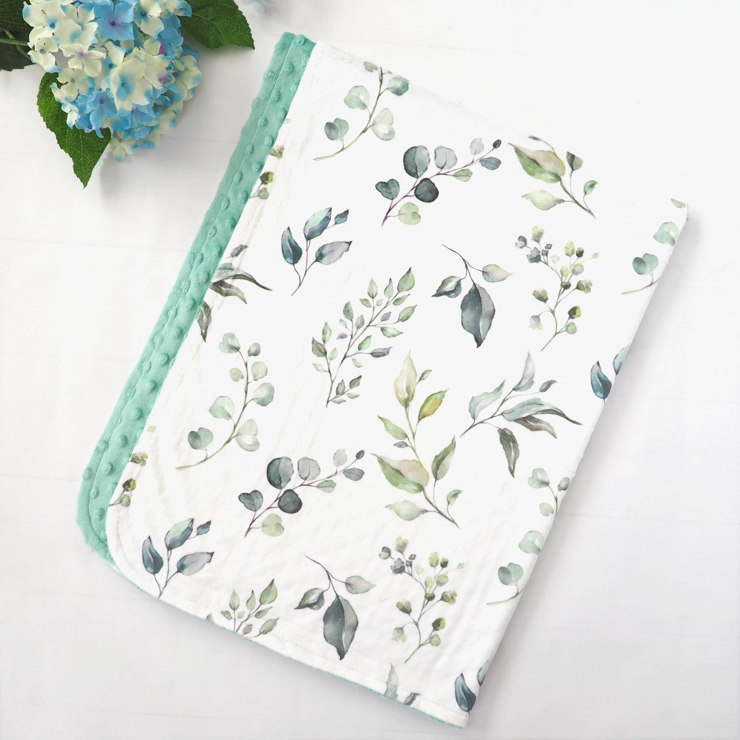 Honey Lemonade - Premium Baby & Toddler Minky Blanket - Eucalyptus Greenery