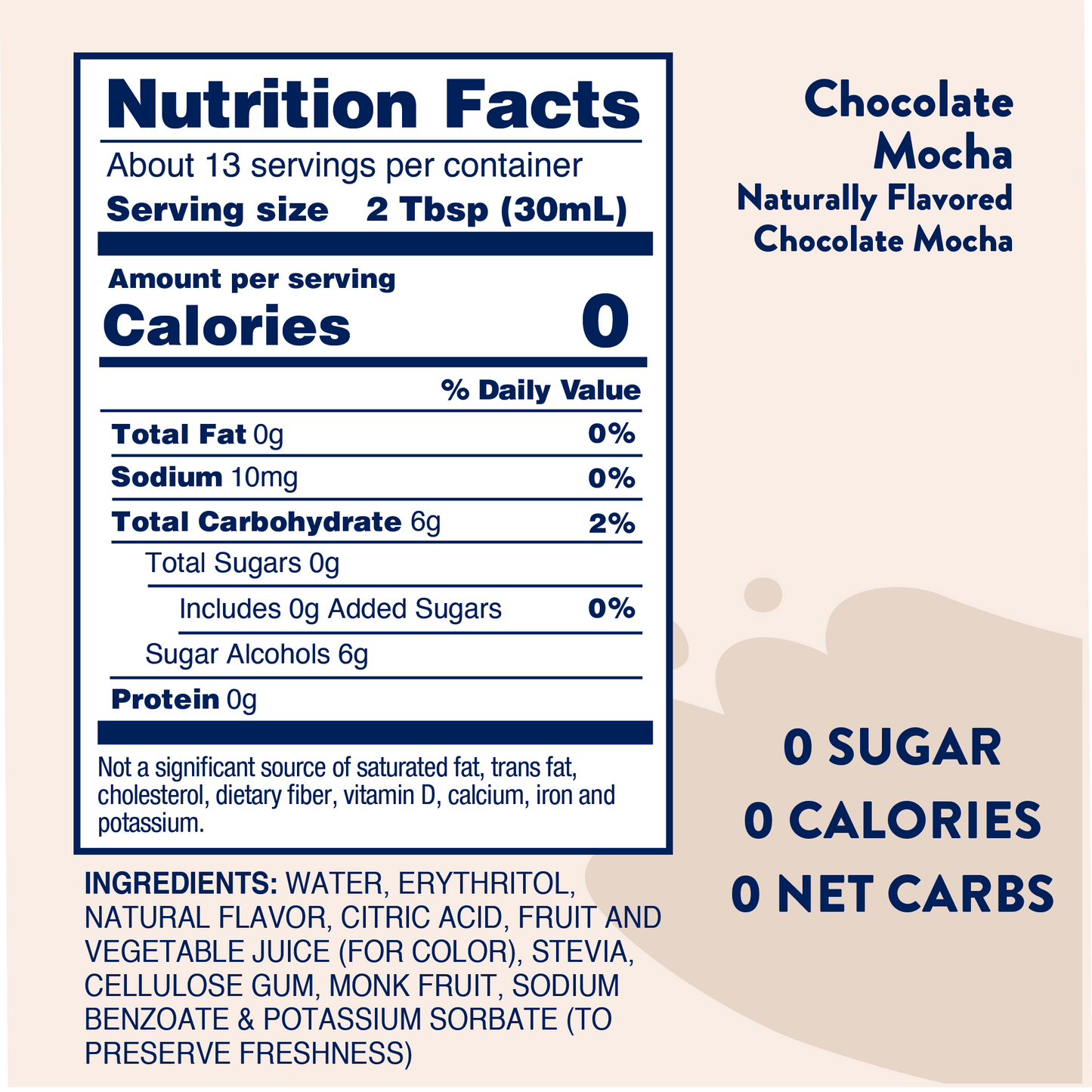 Jordan's Skinny Mixes - Naturally Sweetened Chocolate Mocha Syrup - 375ml
