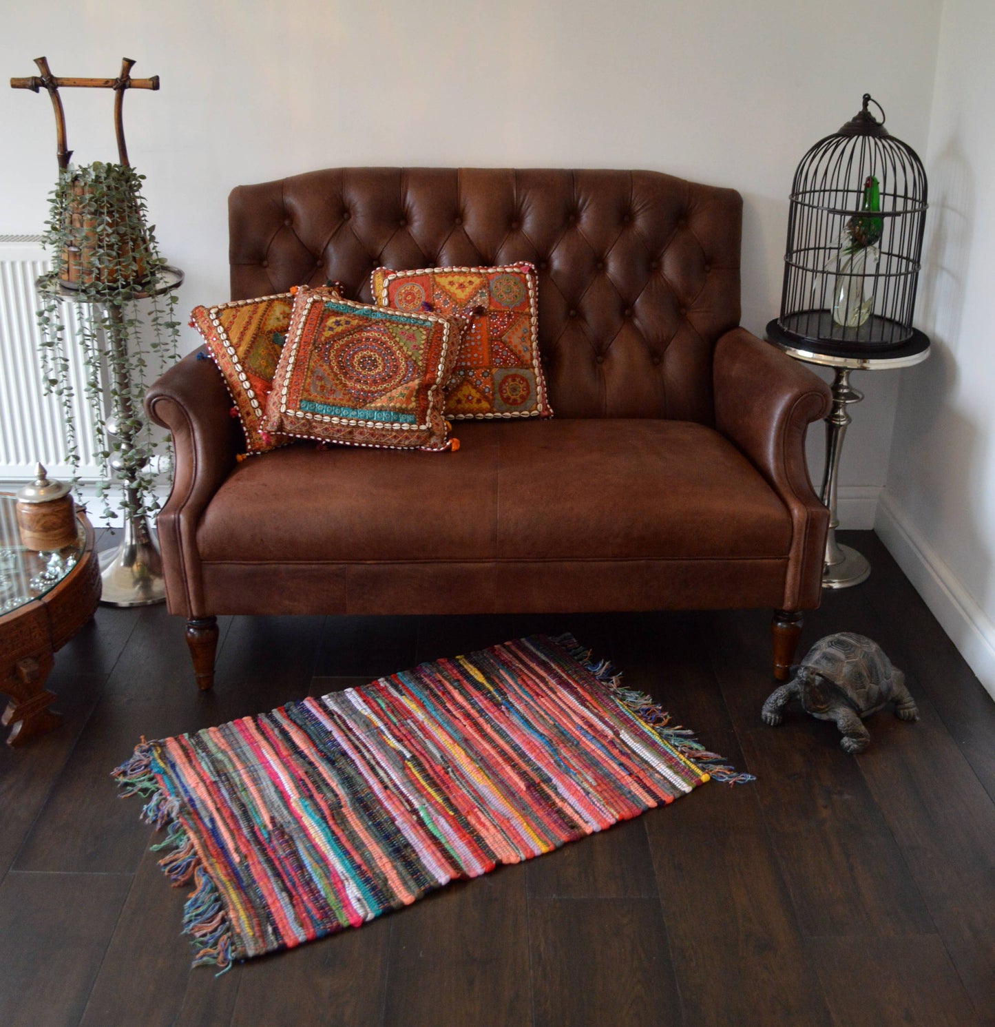 Allure Bath Fashions - Chindi Recycled Rag Rug - Hand-Woven & Multi-Coloured