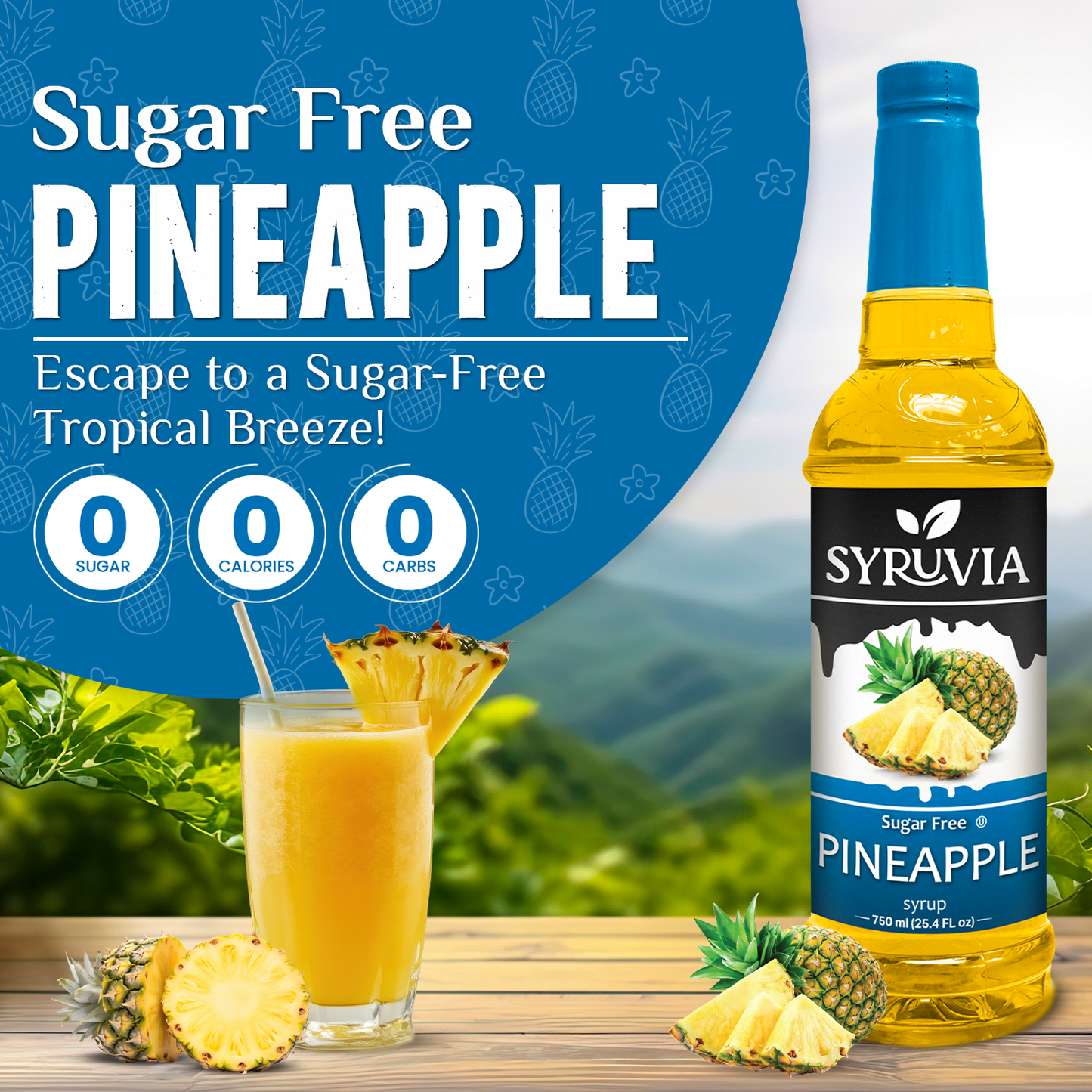 Syruvia - Sugar-Free Pineapple Syrup