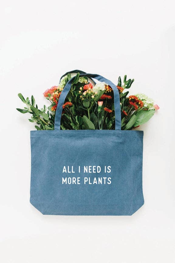 Nature Supply Co - More Plants Tote Bag - Choose Size and Color - SMALL CREAM