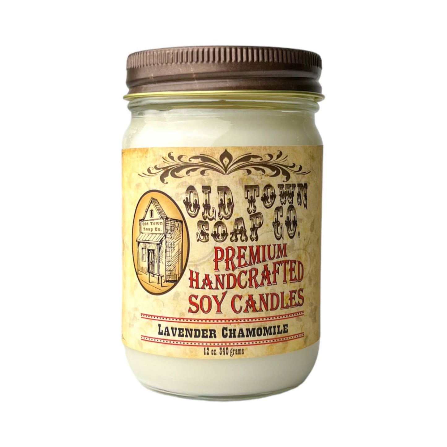 Old Town Soap Co. - 12oz. Candles - Premium Candles for your Home - Apple Maple Bourbon