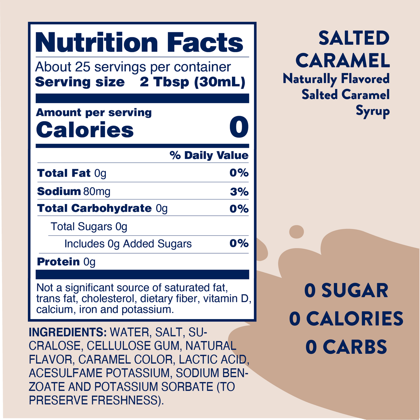 Jordan's Skinny Mixes - Sugar Free Salted Caramel Syrup