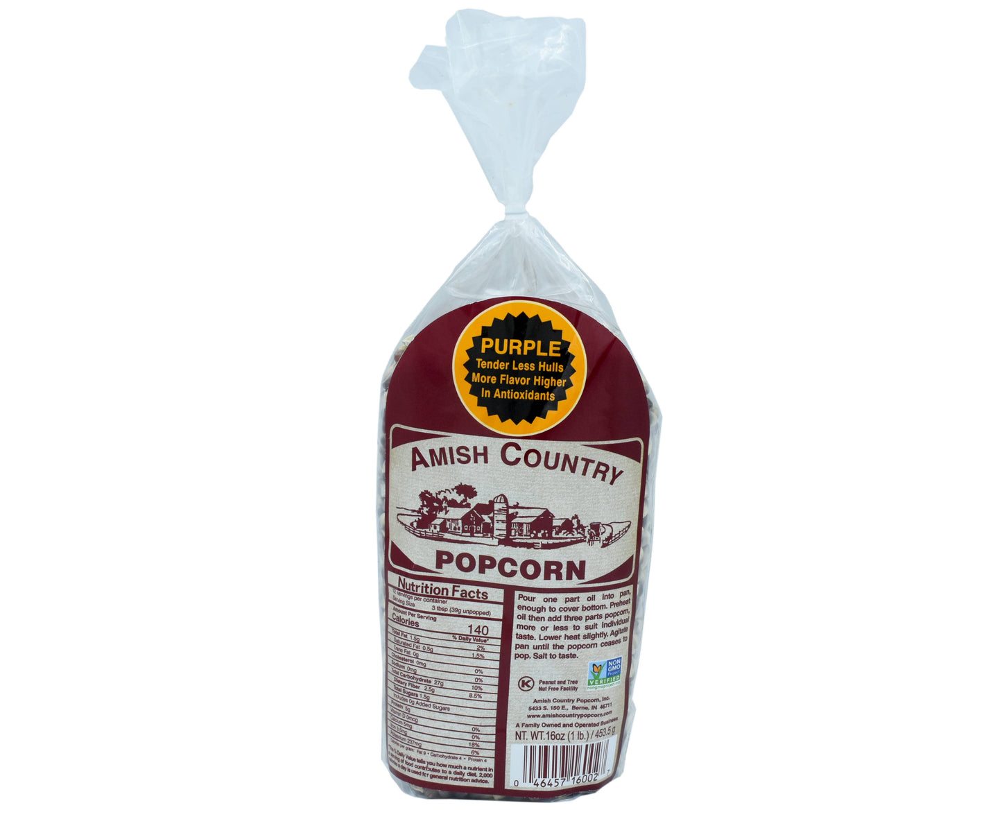Amish Country Popcorn -  1lb Bags of Popcorn