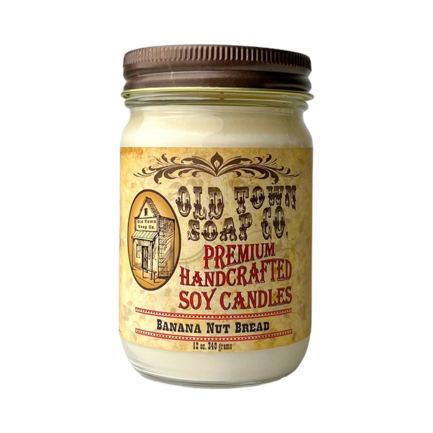 Old Town Soap Co. - 12oz. Candles - Premium Candles for your Home - Apple Maple Bourbon