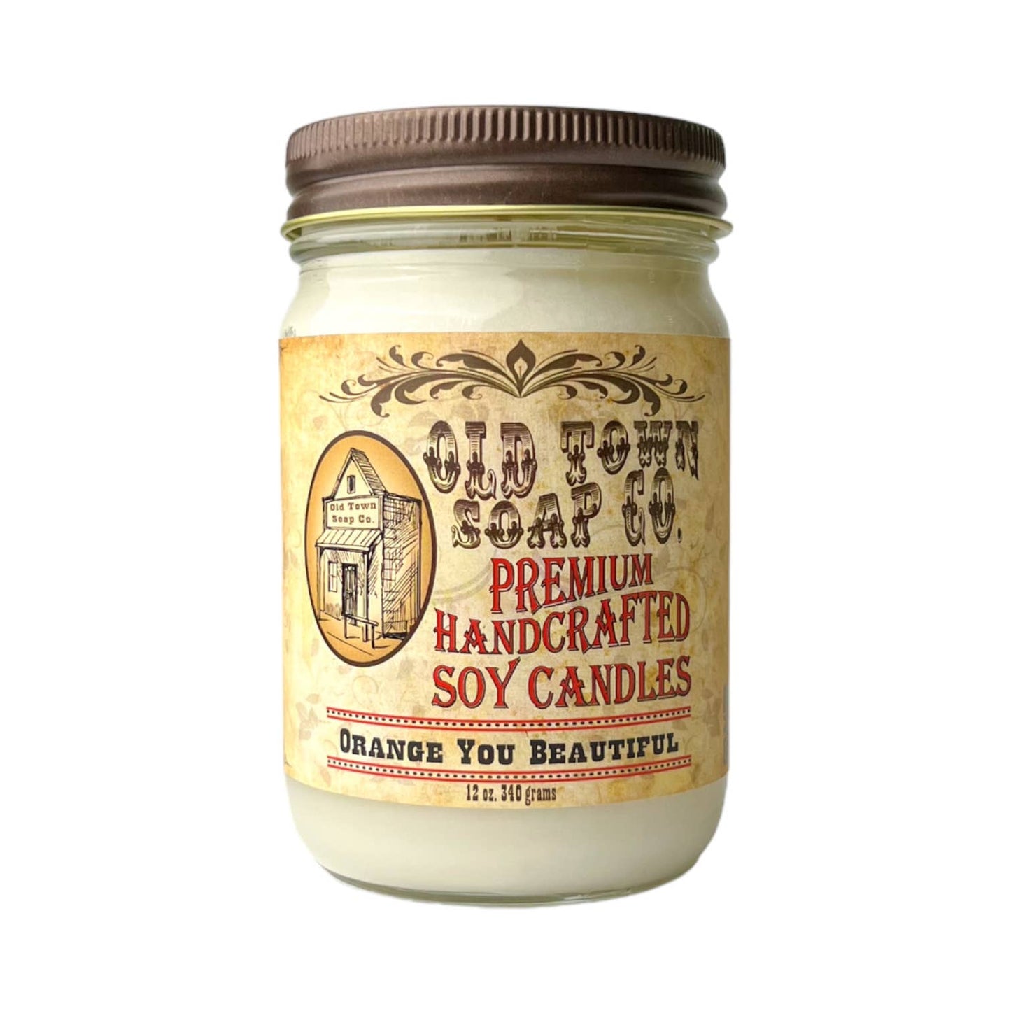 Old Town Soap Co. - 12oz. Candles - Premium Candles for your Home - Apple Maple Bourbon