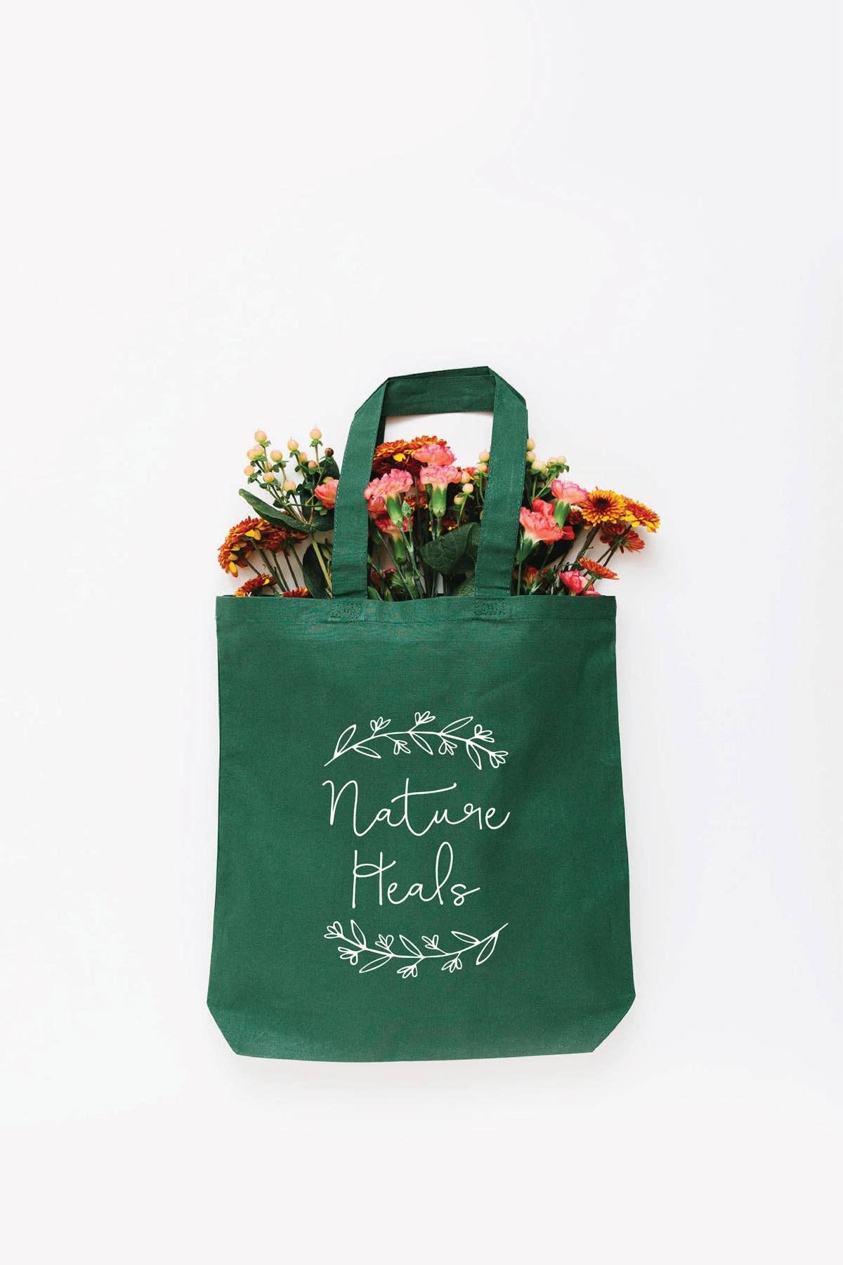 Nature Supply Co - Nature Heals Tote Bag - Choose Size and Color - SMALL CREAM