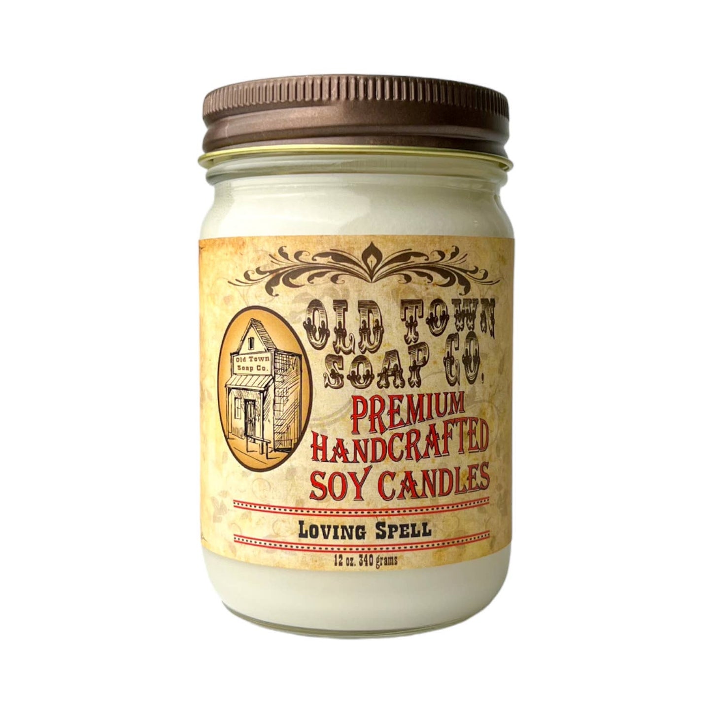 Old Town Soap Co. - 12oz. Candles - Premium Candles for your Home - Apple Maple Bourbon