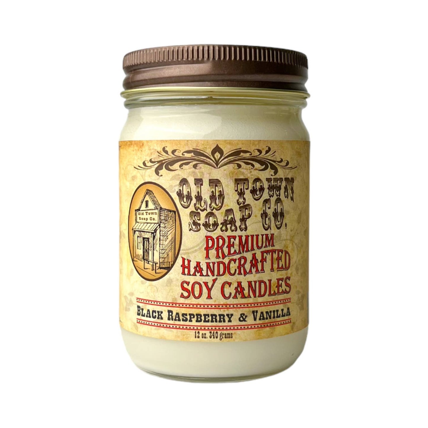 Old Town Soap Co. - 12oz. Candles - Premium Candles for your Home - Apple Maple Bourbon
