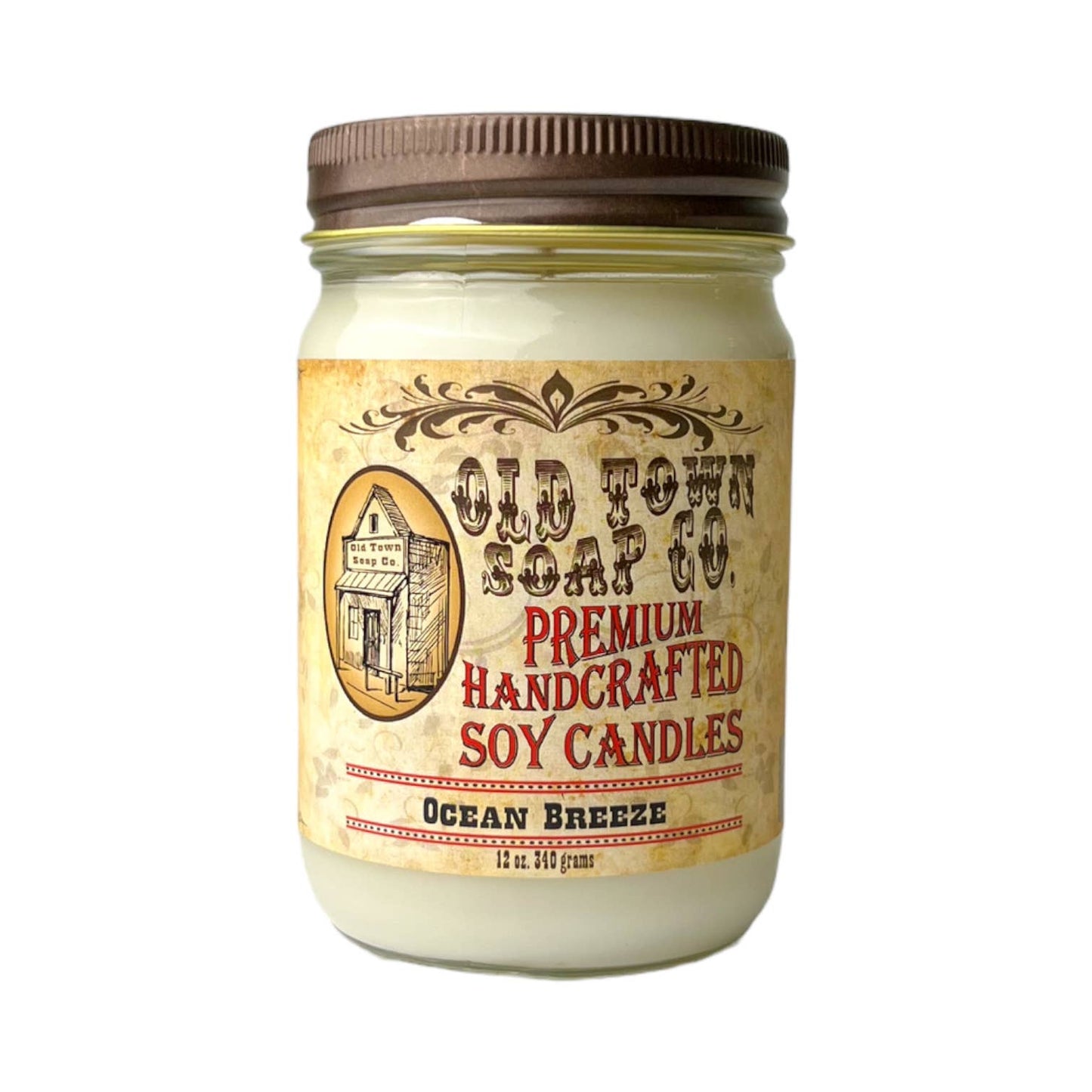 Old Town Soap Co. - 12oz. Candles - Premium Candles for your Home - Apple Maple Bourbon
