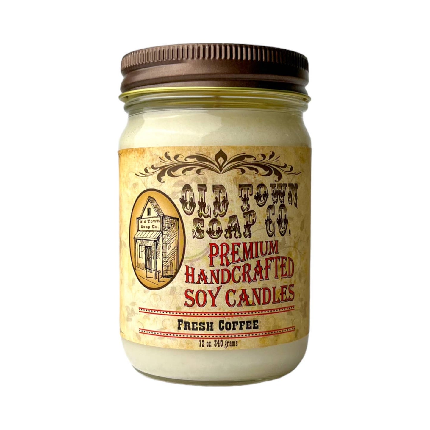 Old Town Soap Co. - 12oz. Candles - Premium Candles for your Home - Apple Maple Bourbon