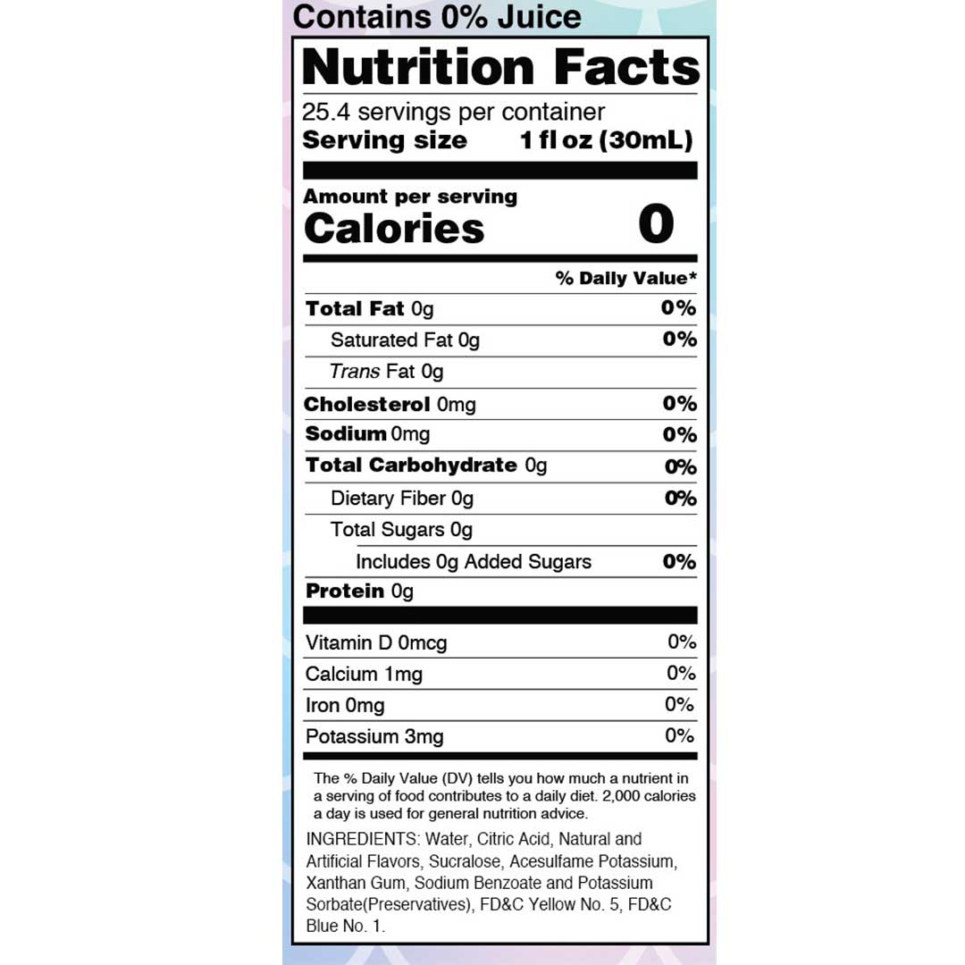 Jordan's Skinny Mixes - Sugar Free Mermaid Syrup