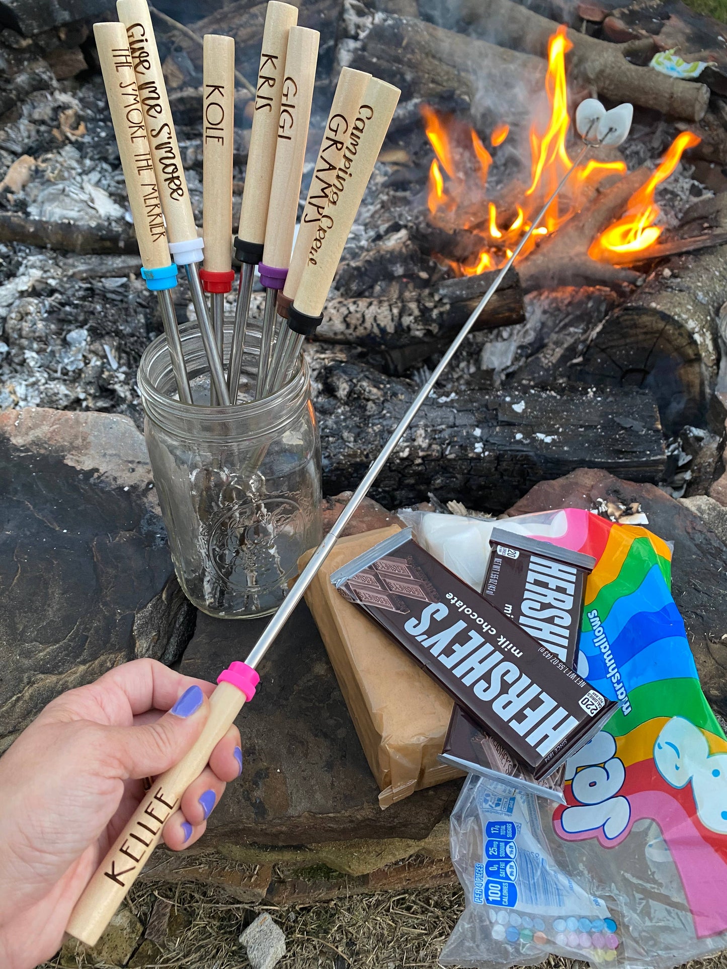 Infinity Cuts & Creations - Campfire Sticks - Script / Mixed Colors  “ Let’s Get Cozy”