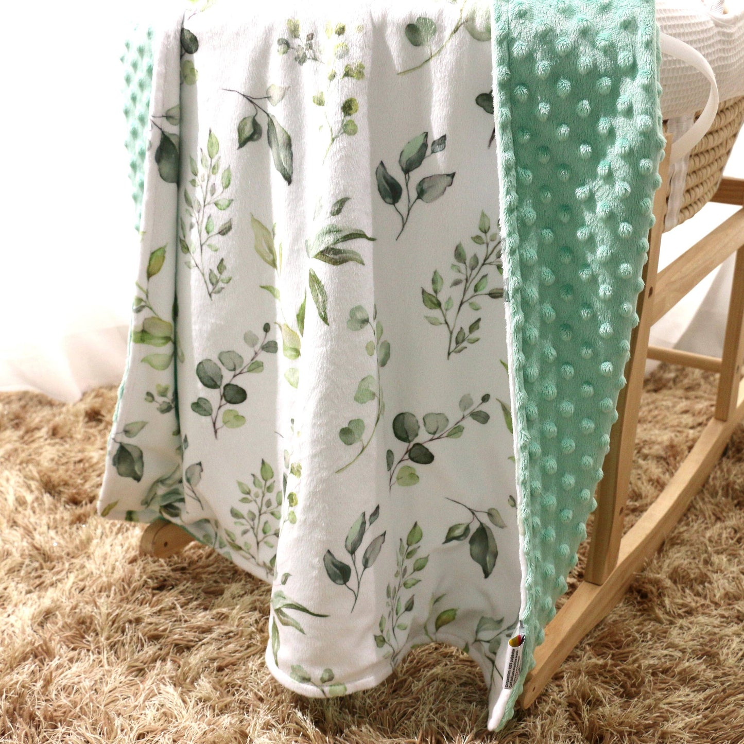 Honey Lemonade - Premium Baby & Toddler Minky Blanket - Eucalyptus Greenery