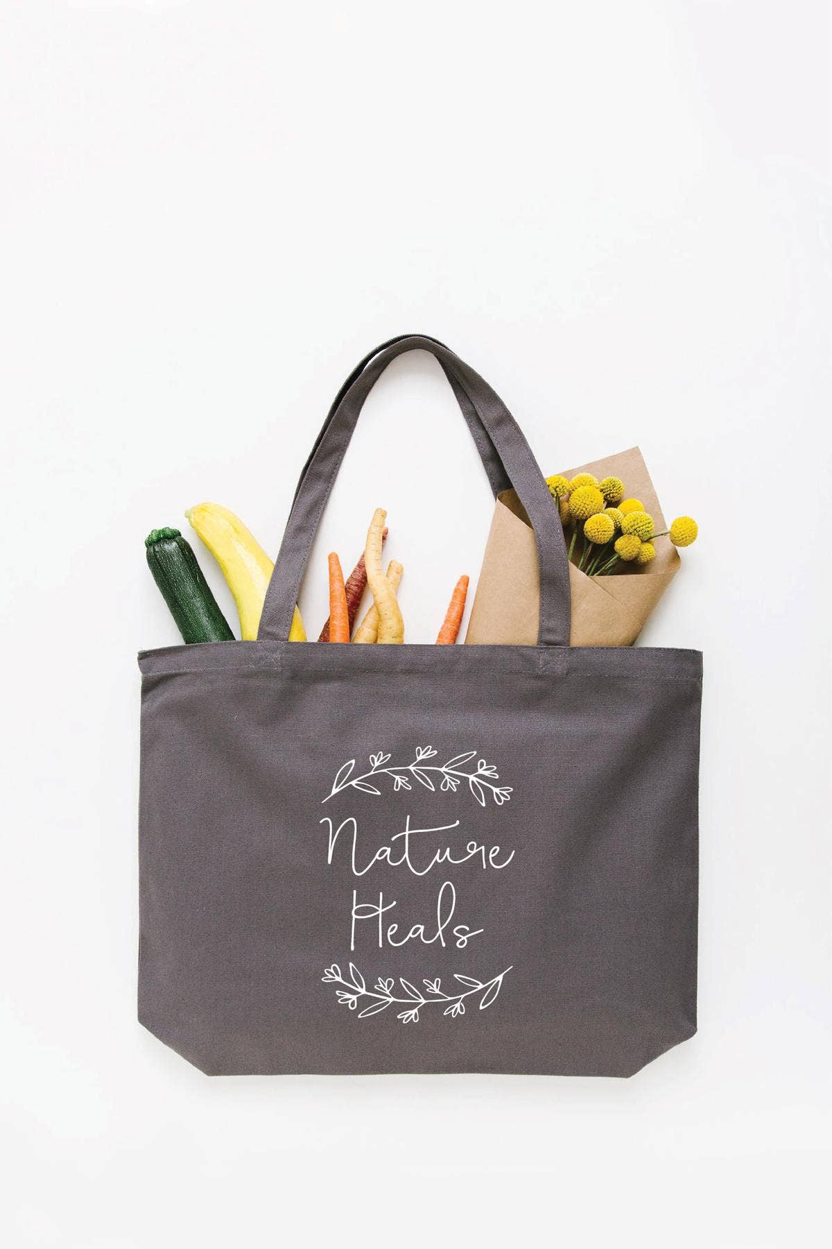 Nature Supply Co - Nature Heals Tote Bag - Choose Size and Color - SMALL CREAM