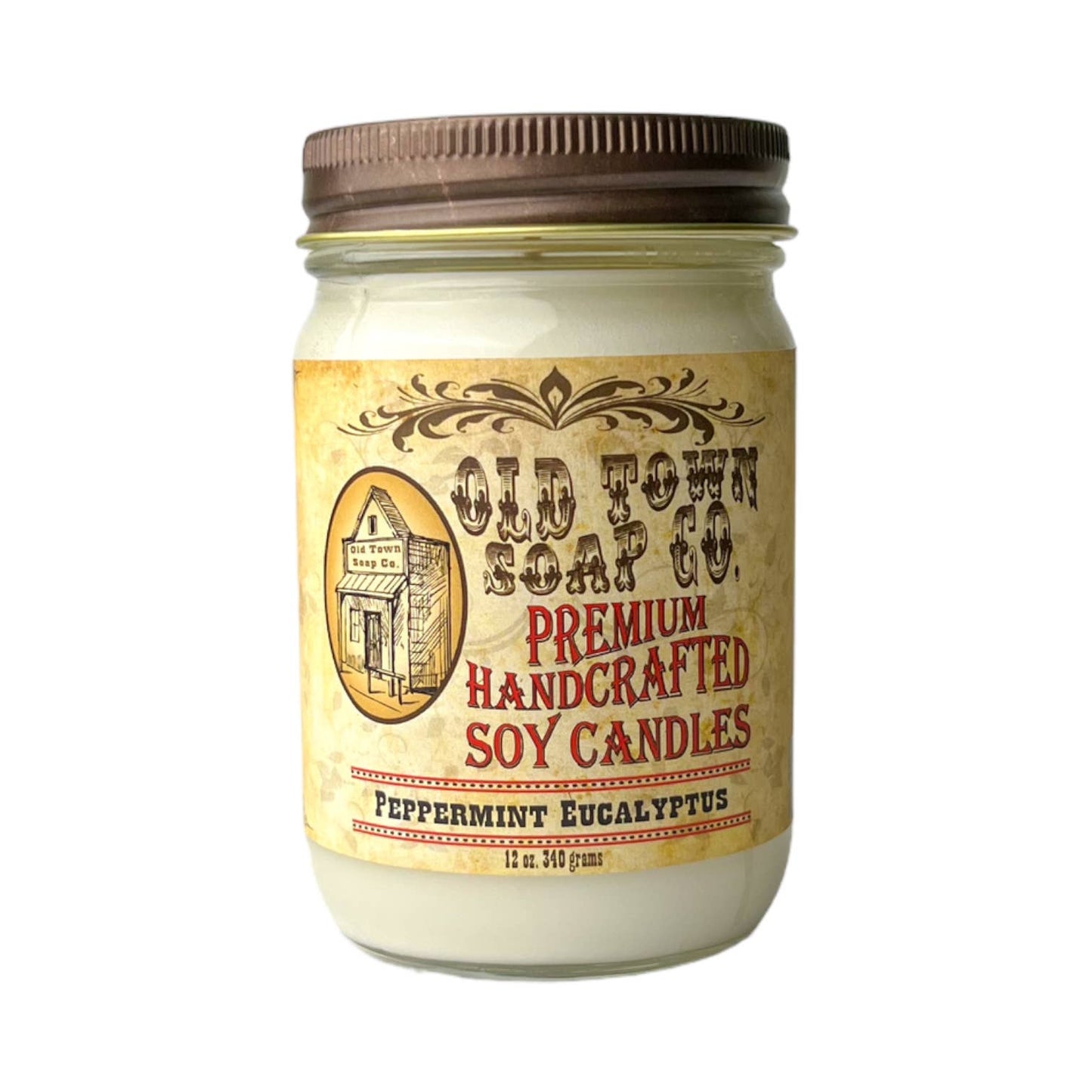 Old Town Soap Co. - 12oz. Candles - Premium Candles for your Home - Apple Maple Bourbon