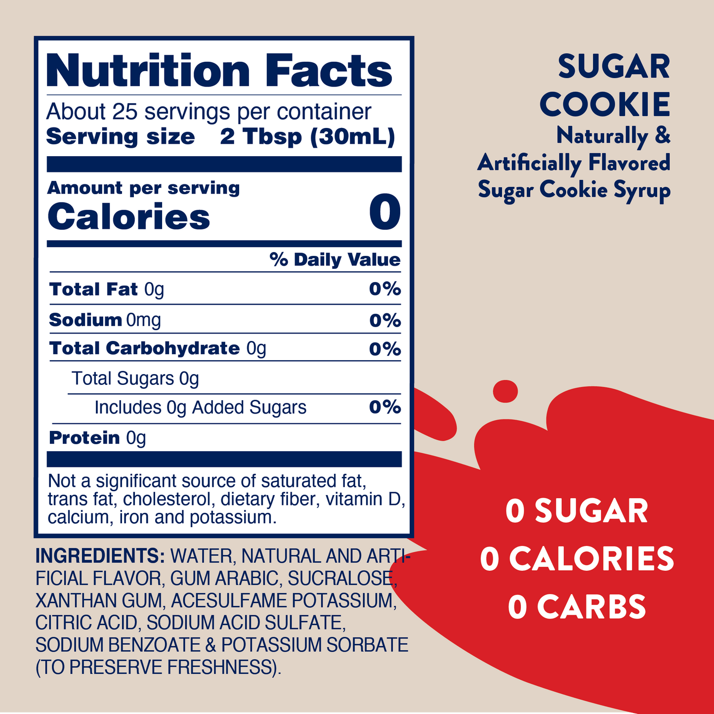 Jordan's Skinny Mixes - Sugar Free Sugar Cookie Syrup
