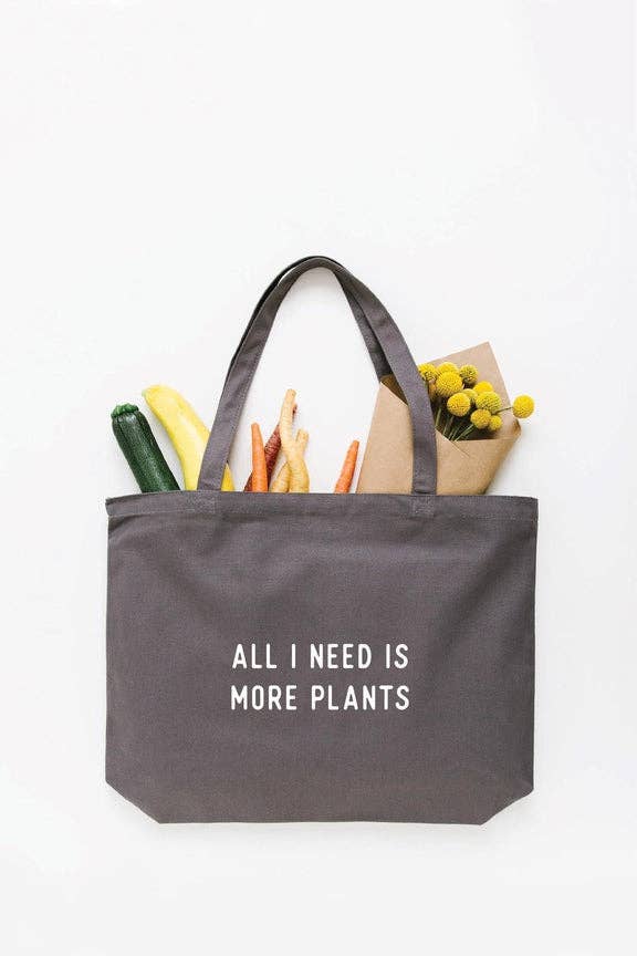Nature Supply Co - More Plants Tote Bag - Choose Size and Color - SMALL CREAM