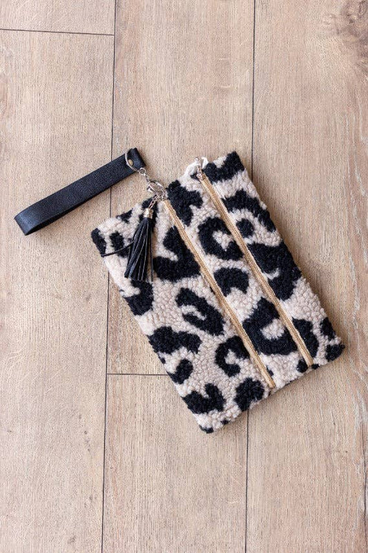 Southern Grace - Crowd Pleaser Leopard Fluffy Versi Bag - Leopard / One Size